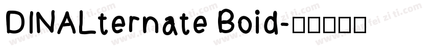 DINALternate Boid字体转换
